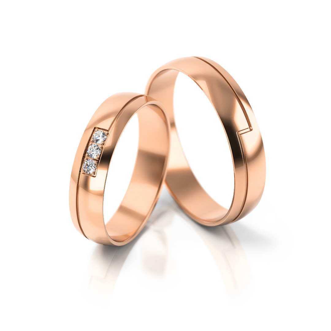 Trouwringen Roségoud model 32973 | Stel uw eigen set samen