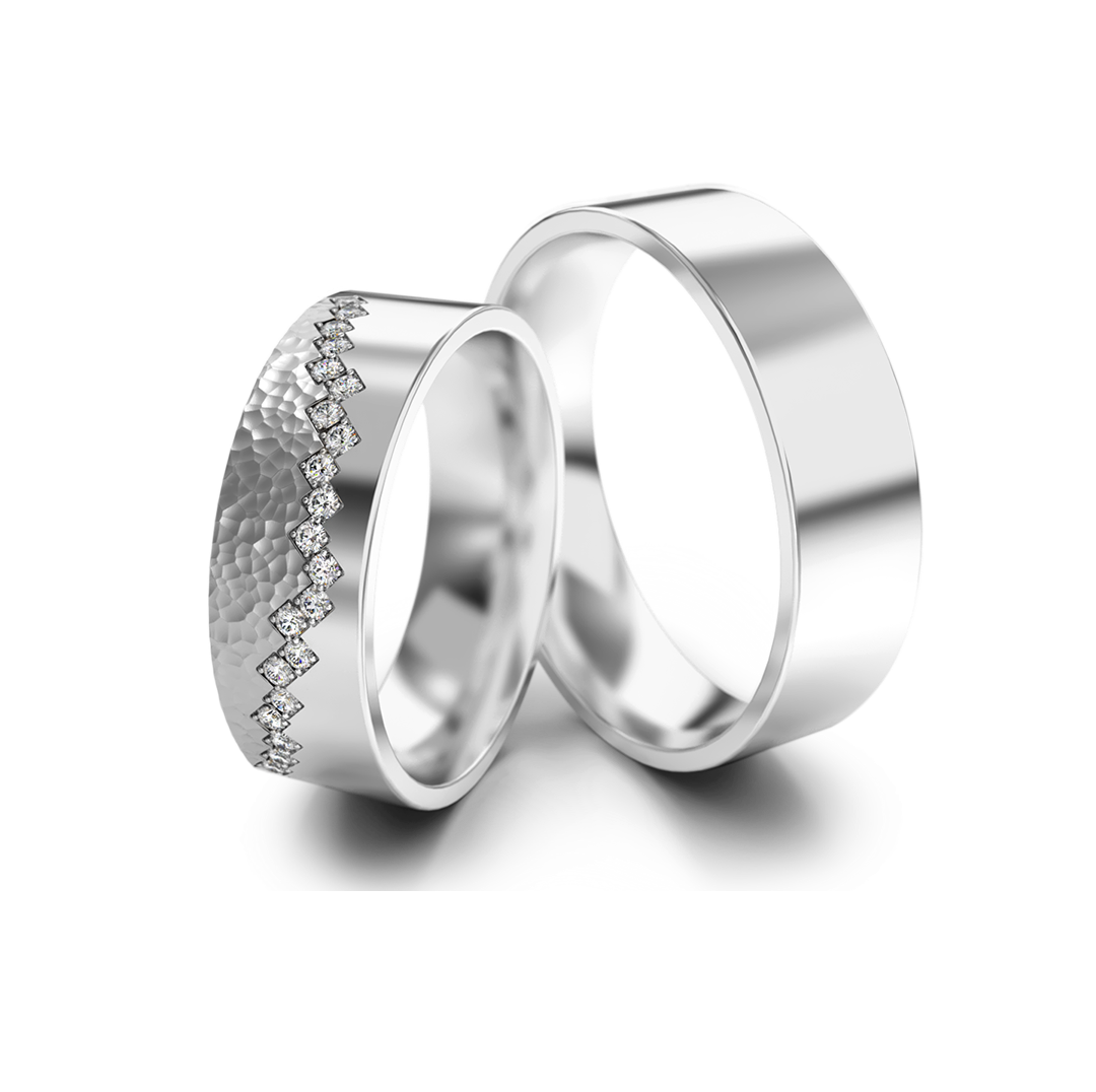 Trouwringen Witgoud model 53294 | Stel uw eigen set samen