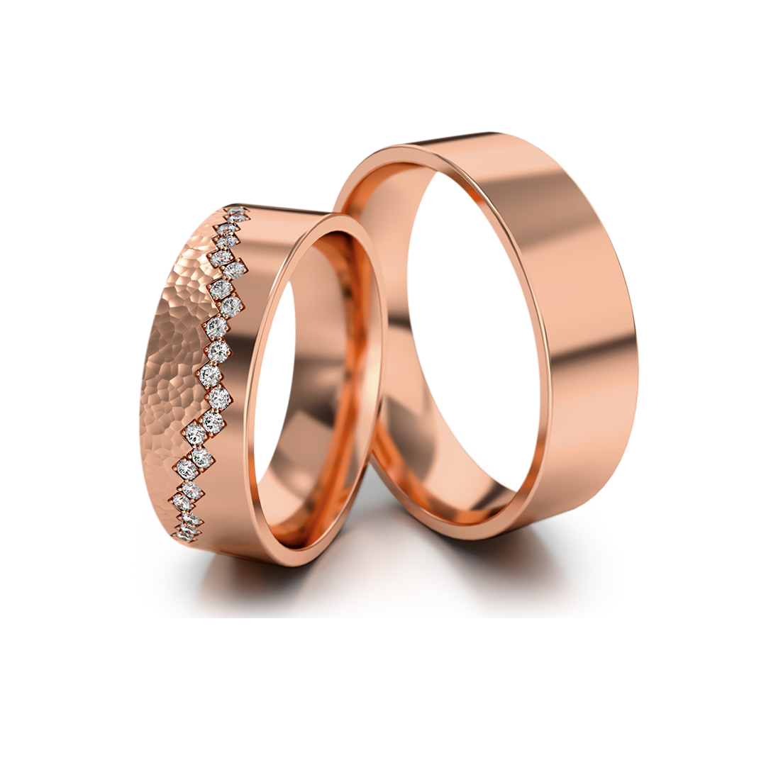Trouwringen Roségoud model 53294 | Stel uw eigen set samen