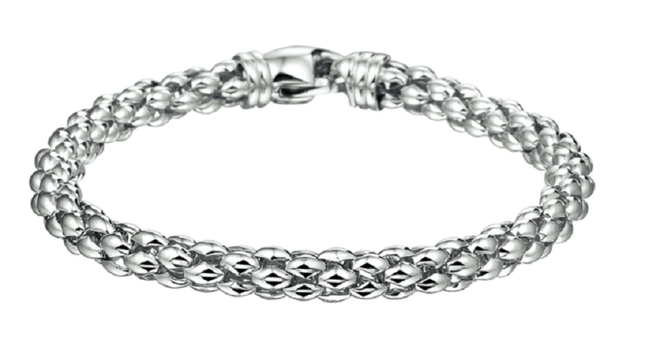 Armband 925 zilver poli & mat model 5L