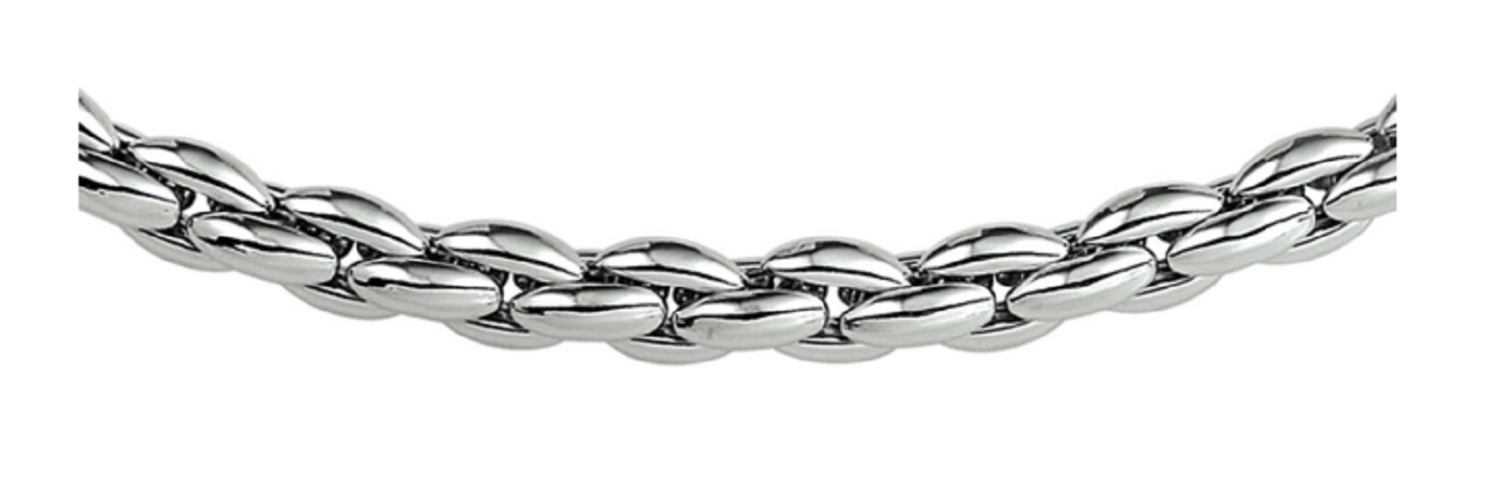 Halsketting 925 zilver fantasie schakel model 3L