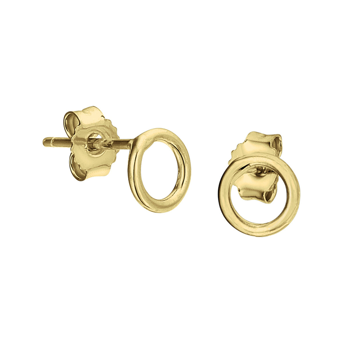 Oorknoppen 6 mm. gold plated model 4E
