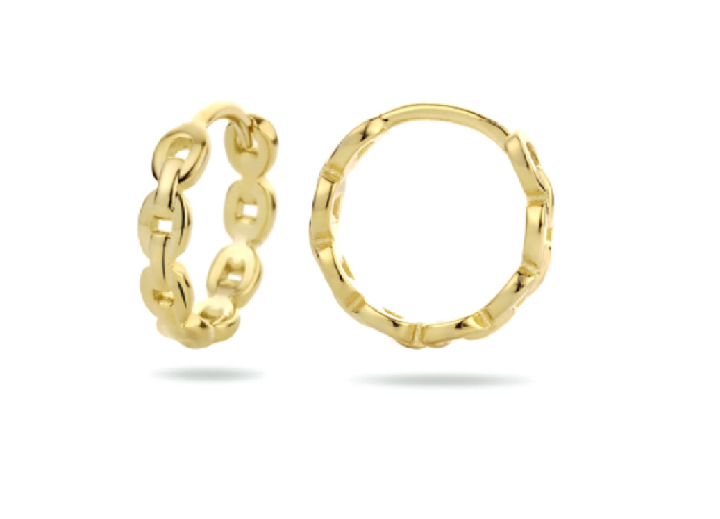 Oorringen 12 mm. gold plated model 15E