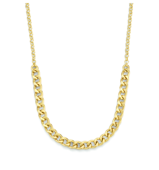 Halsketting gold plated gourmette model 18E