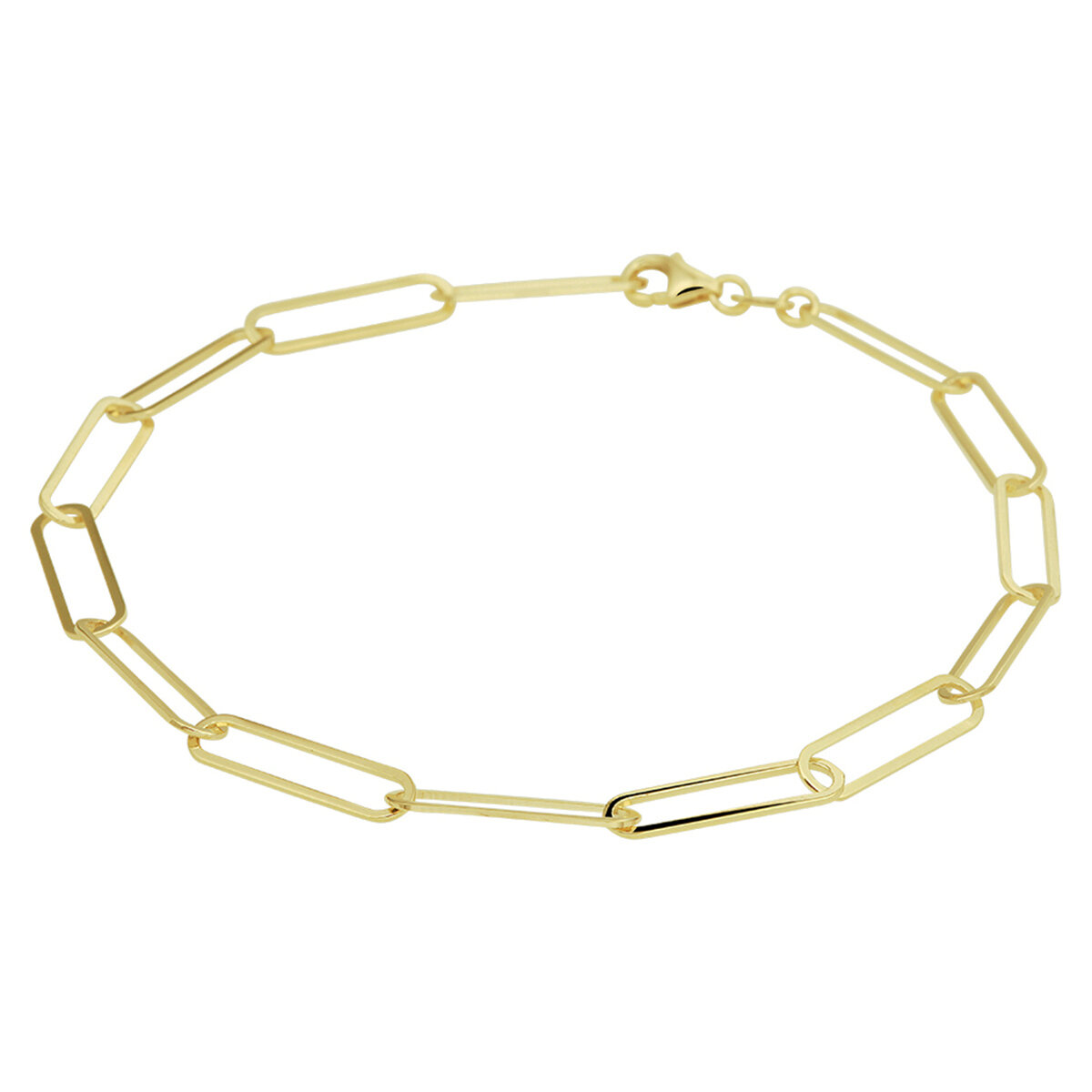 Armband 14 karaat goud paperclip model 7T