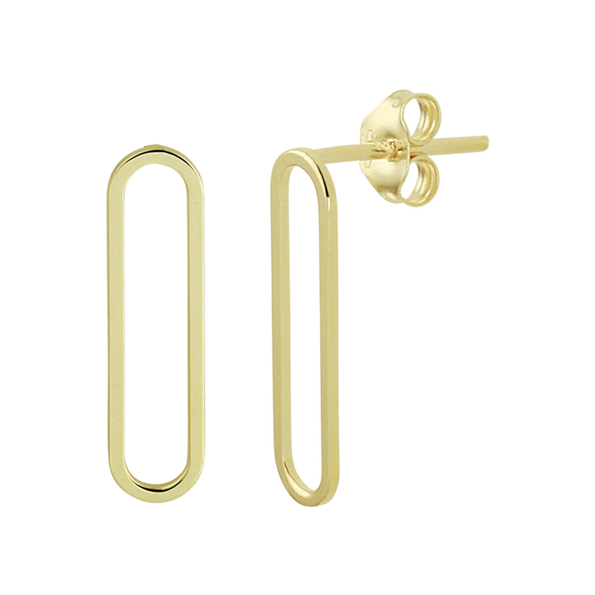 Oorbellen 14 karaat goud schakel model 10T