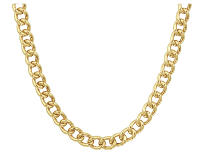 Halsketting 14 karaat goud gourmette 6 mm. model 5C