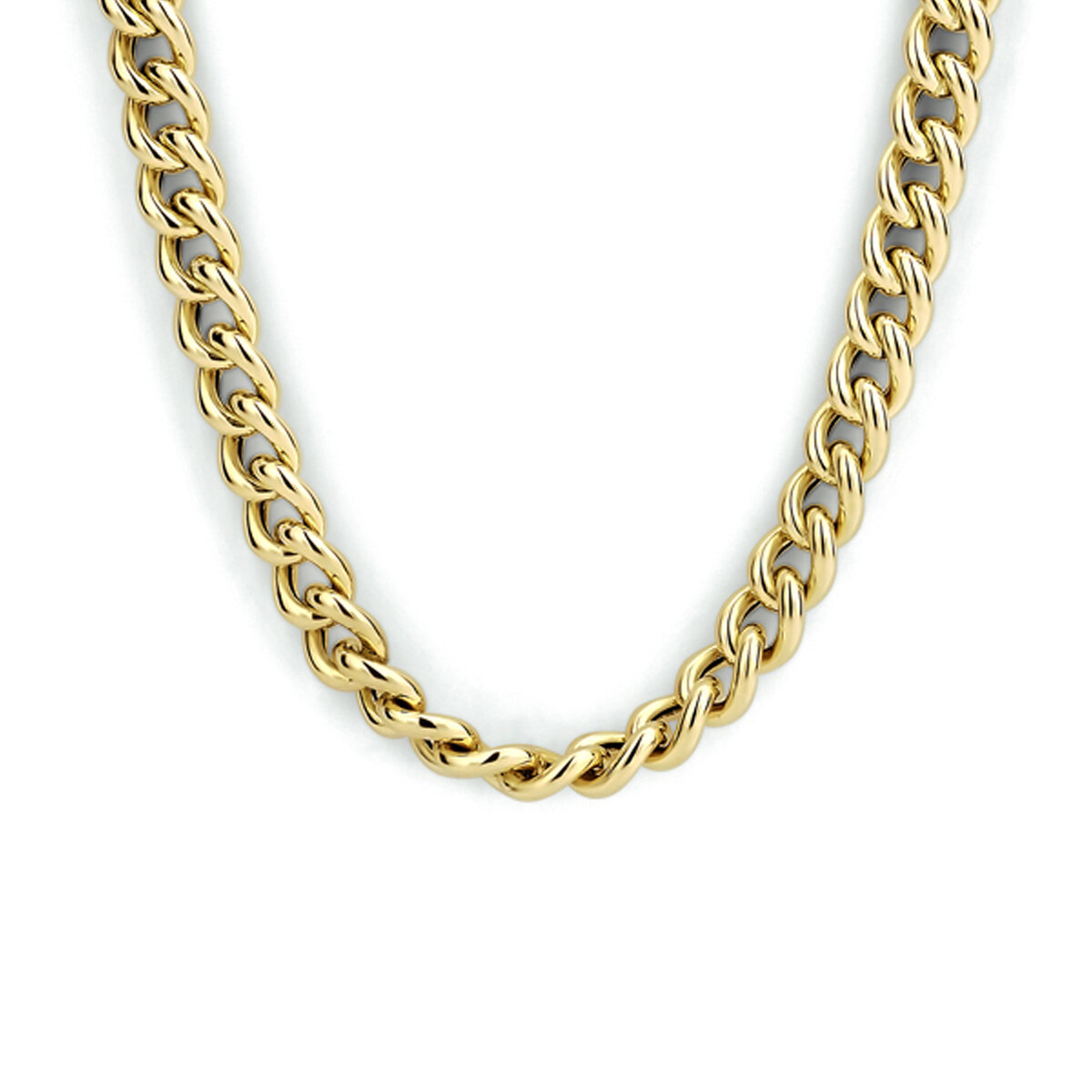 Halsketting 14 karaat goud gourmette 5.2 mm. model 9C