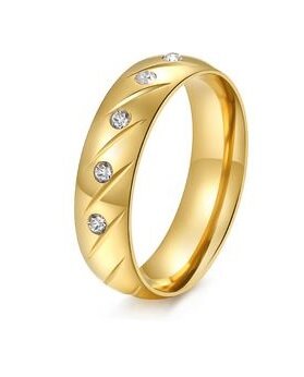 Ring gold plated zirkonia model 22