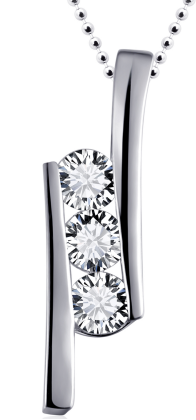 Halsketting 925 zilver hanger fantasie zirkonia's model DD