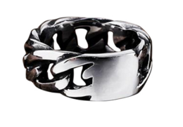 Ring titanium gevlochten model 52