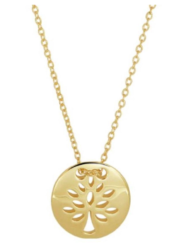 Halsketting 14 karaat goud met levensboom model EA