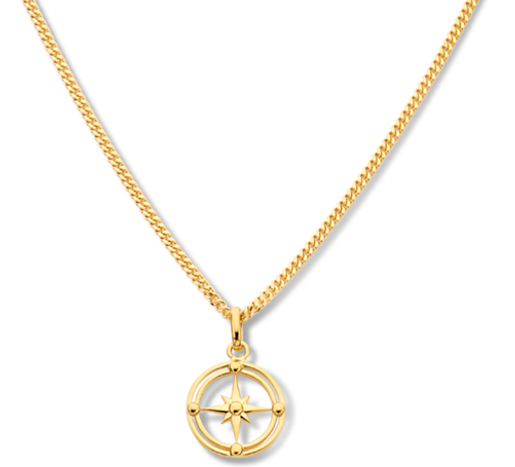 Halsketting gold plated ster model FA