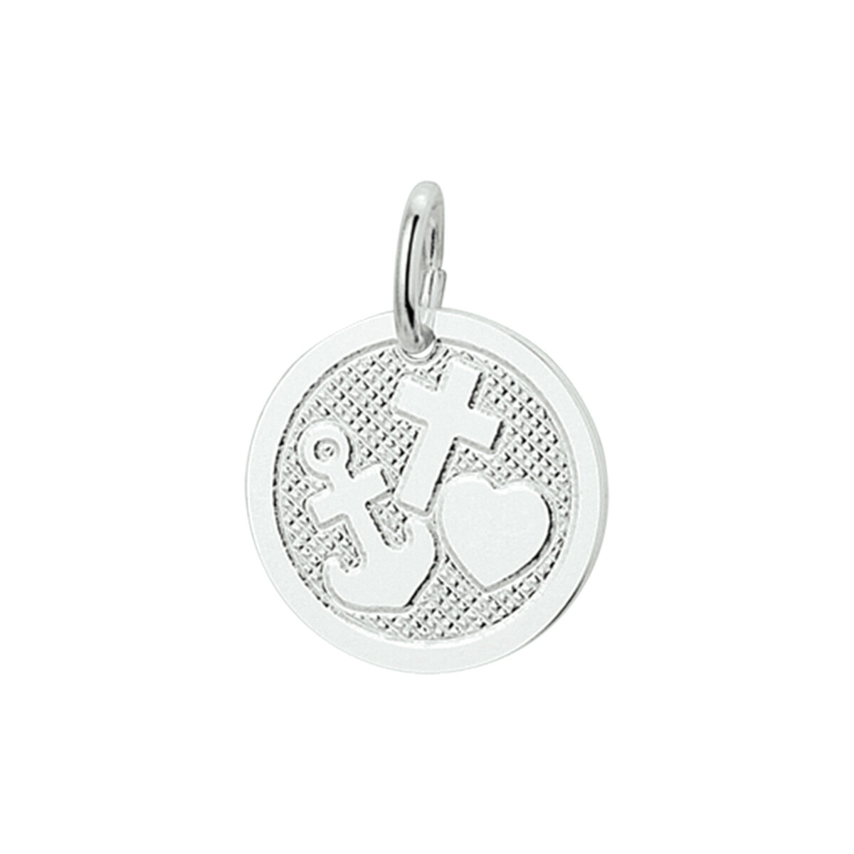 Halsketting 925 zilver hanger geloof hoop liefde model JX