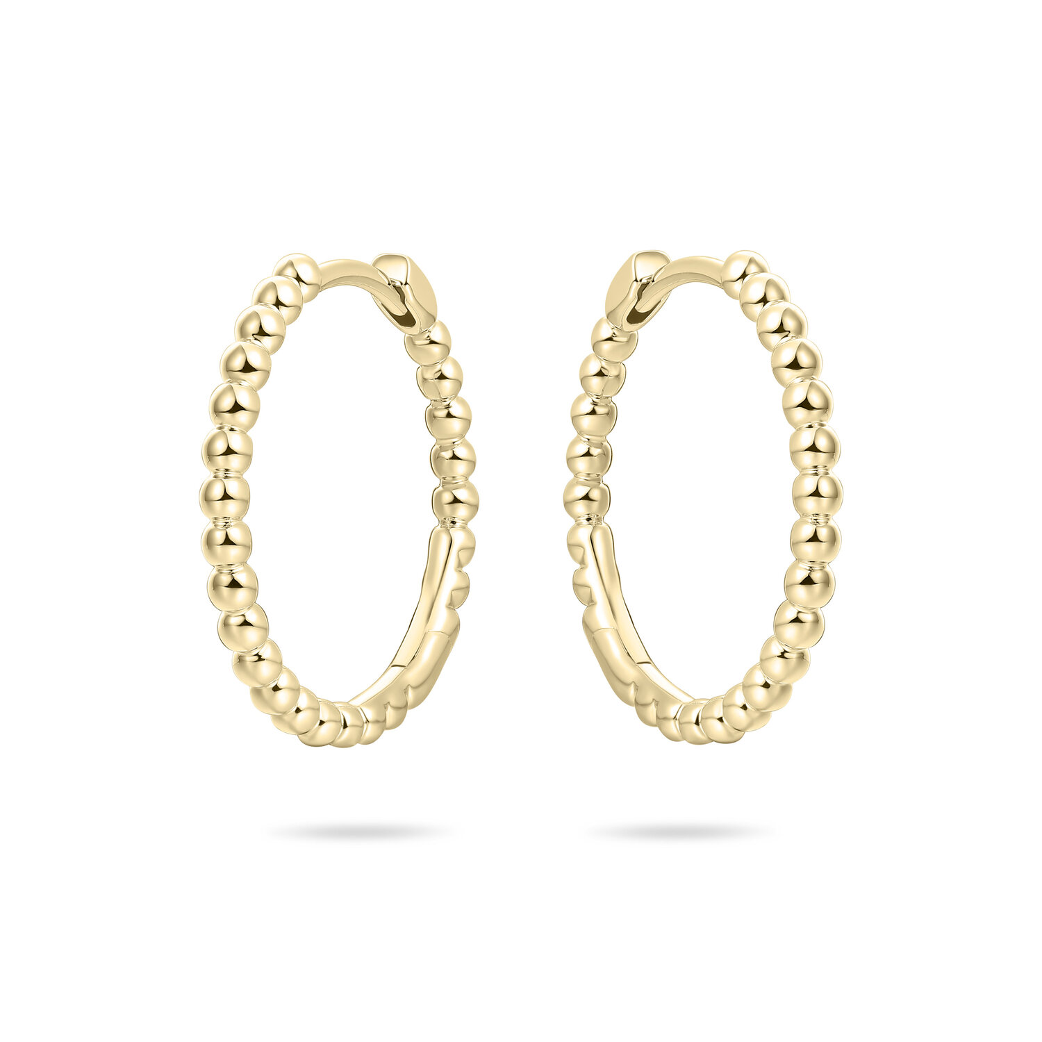 Oorbellen bolletjes gold plated model IH