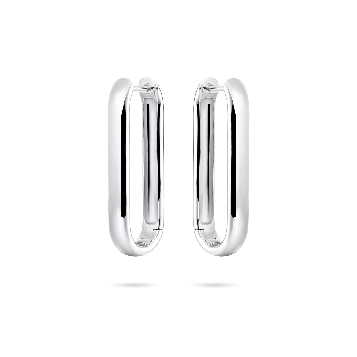 Klapoorbellen 925 zilver paperclip model HZ