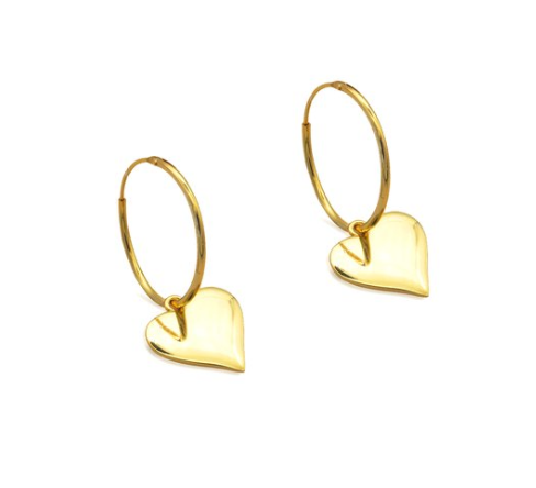 Oorbellen hart gold plated model DO