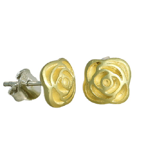 Oorstekers roos gold plated model DR