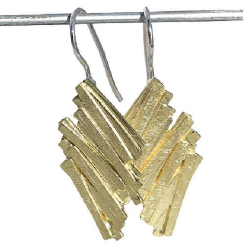 Oorhangers art gold plated model AV