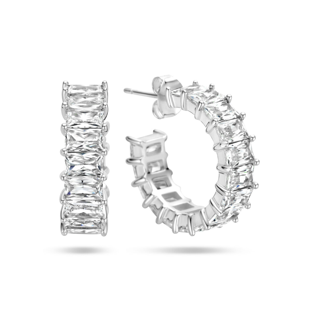 Oorstekers 925 zilver zirkonia model HU