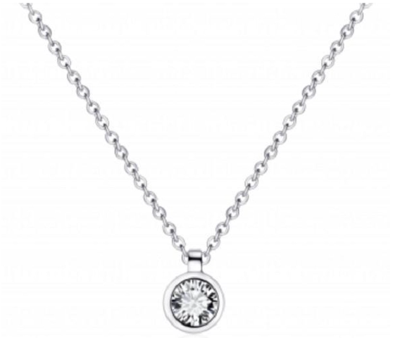 Halsketting 925 zilver hanger zirkonia model AW