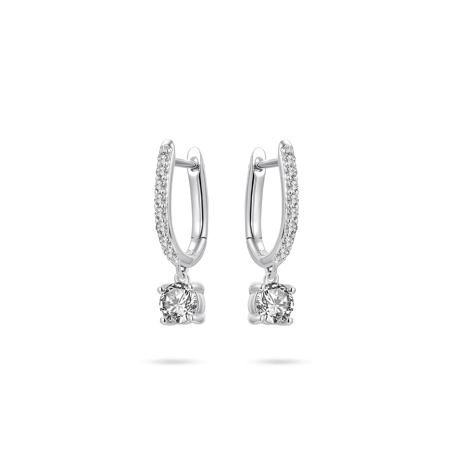 Oorbellen 925 zilver zirkonia model HQ