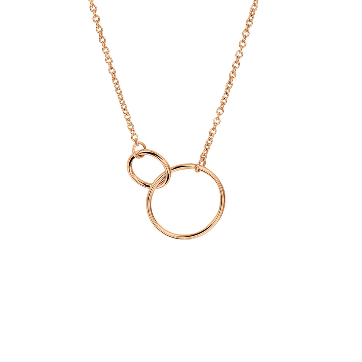 Halsketting rosé plated rondjes model IN