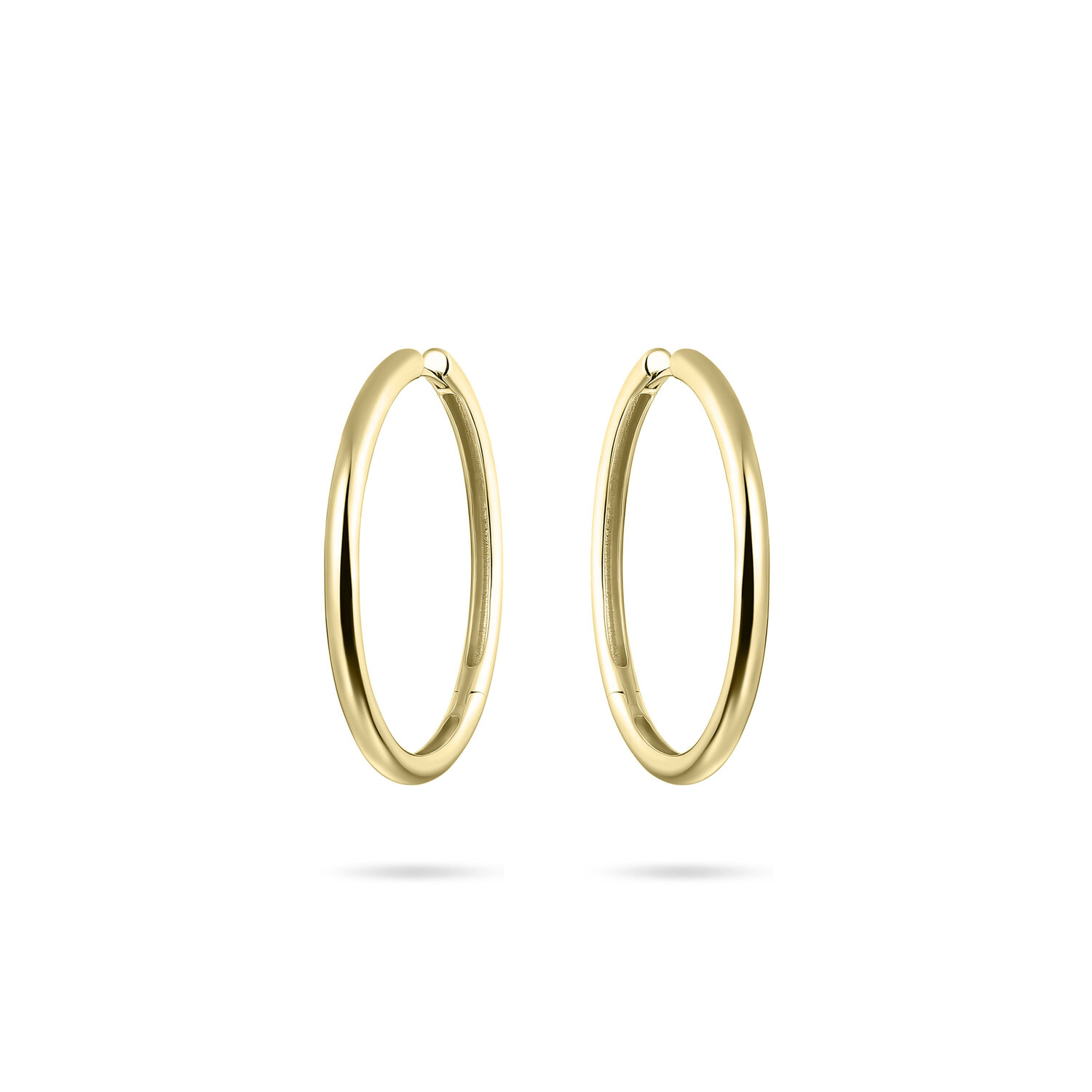 Oorringen hoepels 40 mm. gold plated model FP