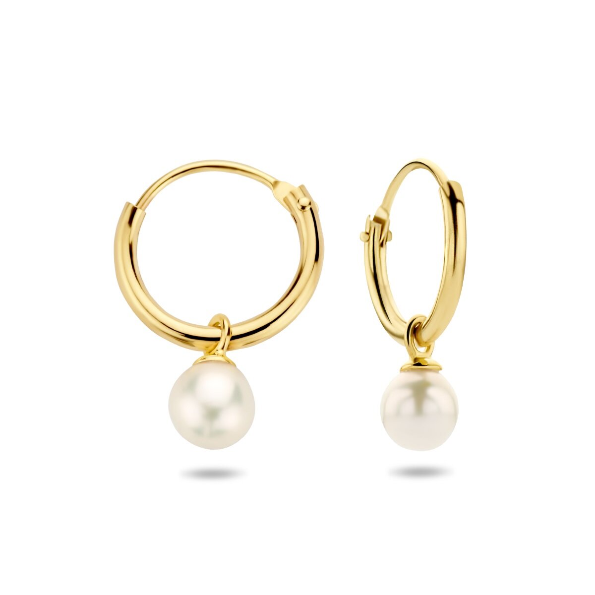Klapoorbellen parel gold plated model FD