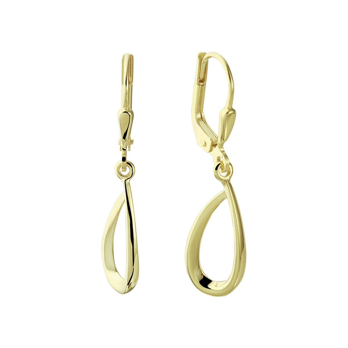 Oorhangers 14 karaat goud druppel model FE