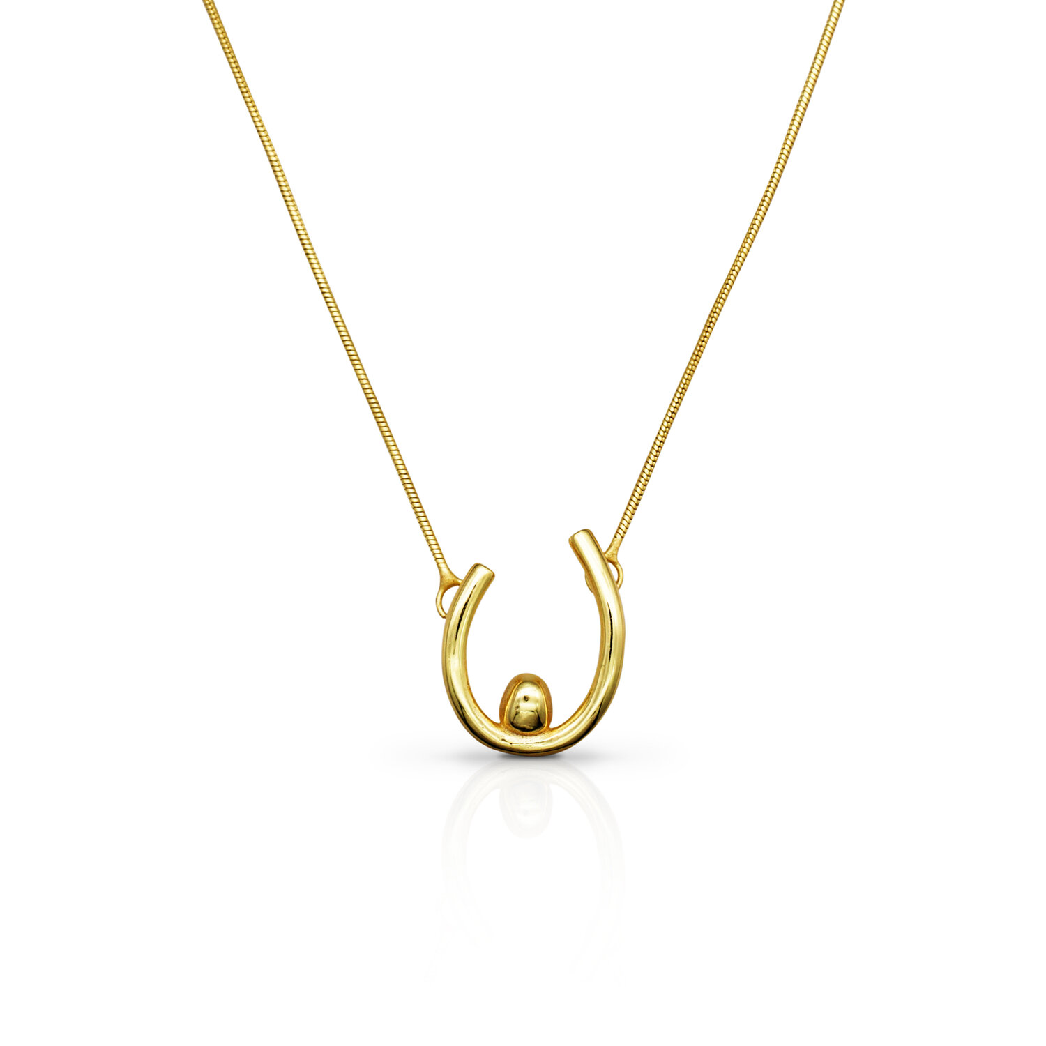 Halsketting gold plated U hanger model HC