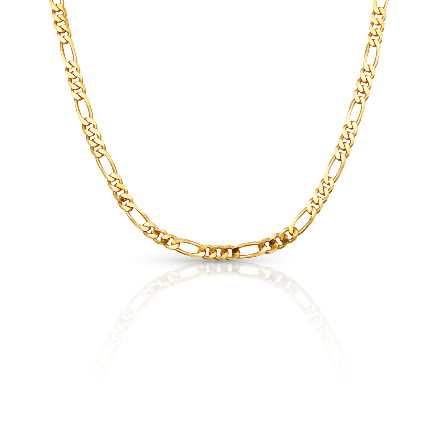 Halsketting gold plated figaro model HP