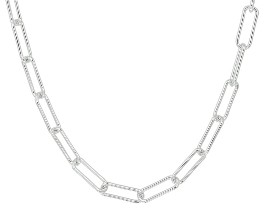 Halsketting 925 zilver paperclip 5 mm. model FD