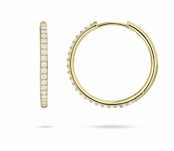 Klapoorbellen 14 karaat goud briljant 20 mm. model EP