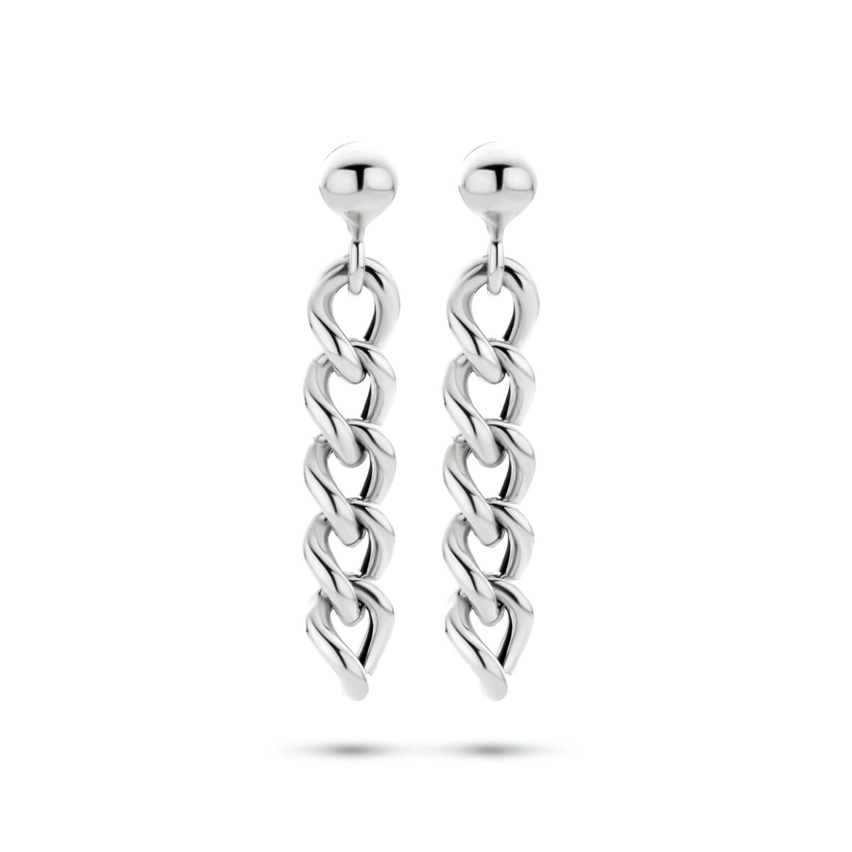 Oorbellen 925 zilver schakel 2,5 cm. model CT
