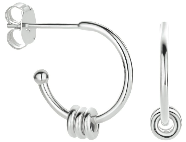 Oorbellen 925 zilver rondjes model CW