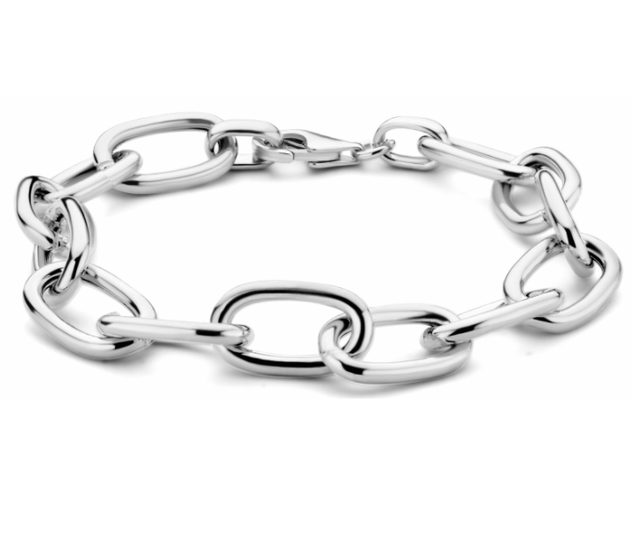 Armband 925 zilver paperclip model AF