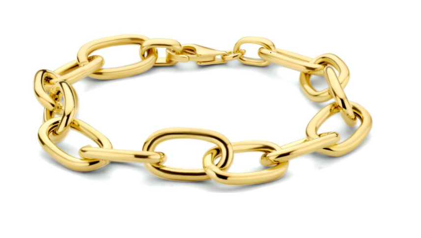 Armband paperclip gold plated model AJ