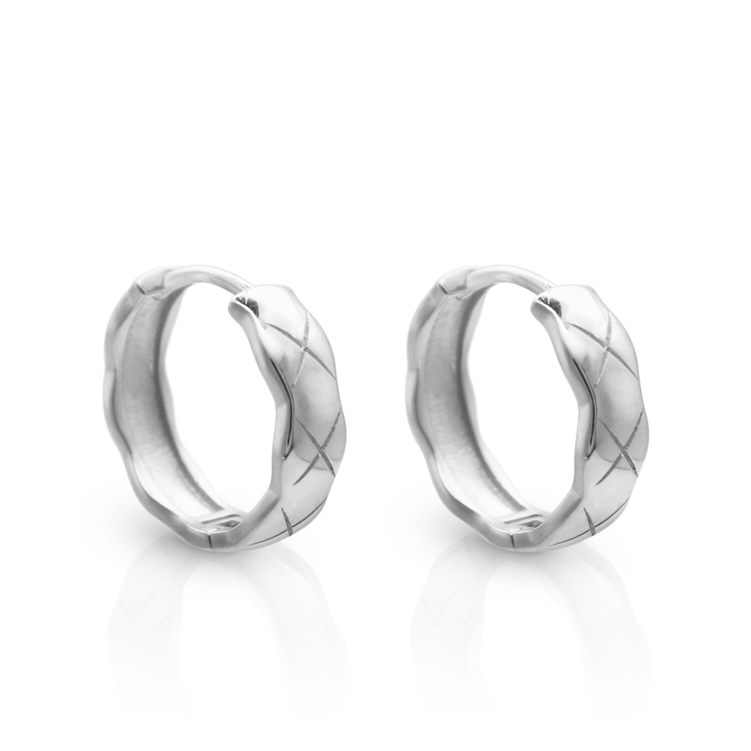 Klapoorbellen 925 zilver kruis model DM
