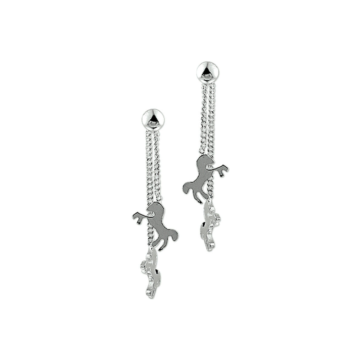 Oorhangers 925 zilver paardjes model AM