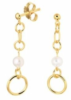 Oorhangers parel gold plated model E
