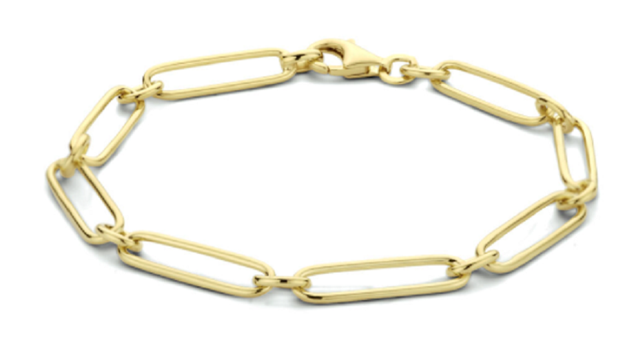 Armband paperclip gold plated model AW