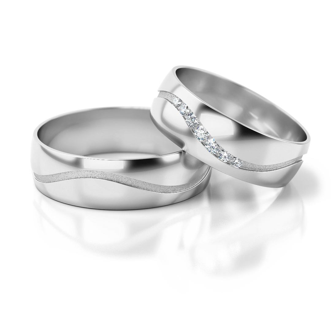 Trouwringen Zilver model 83074 | Stel uw eigen set samen