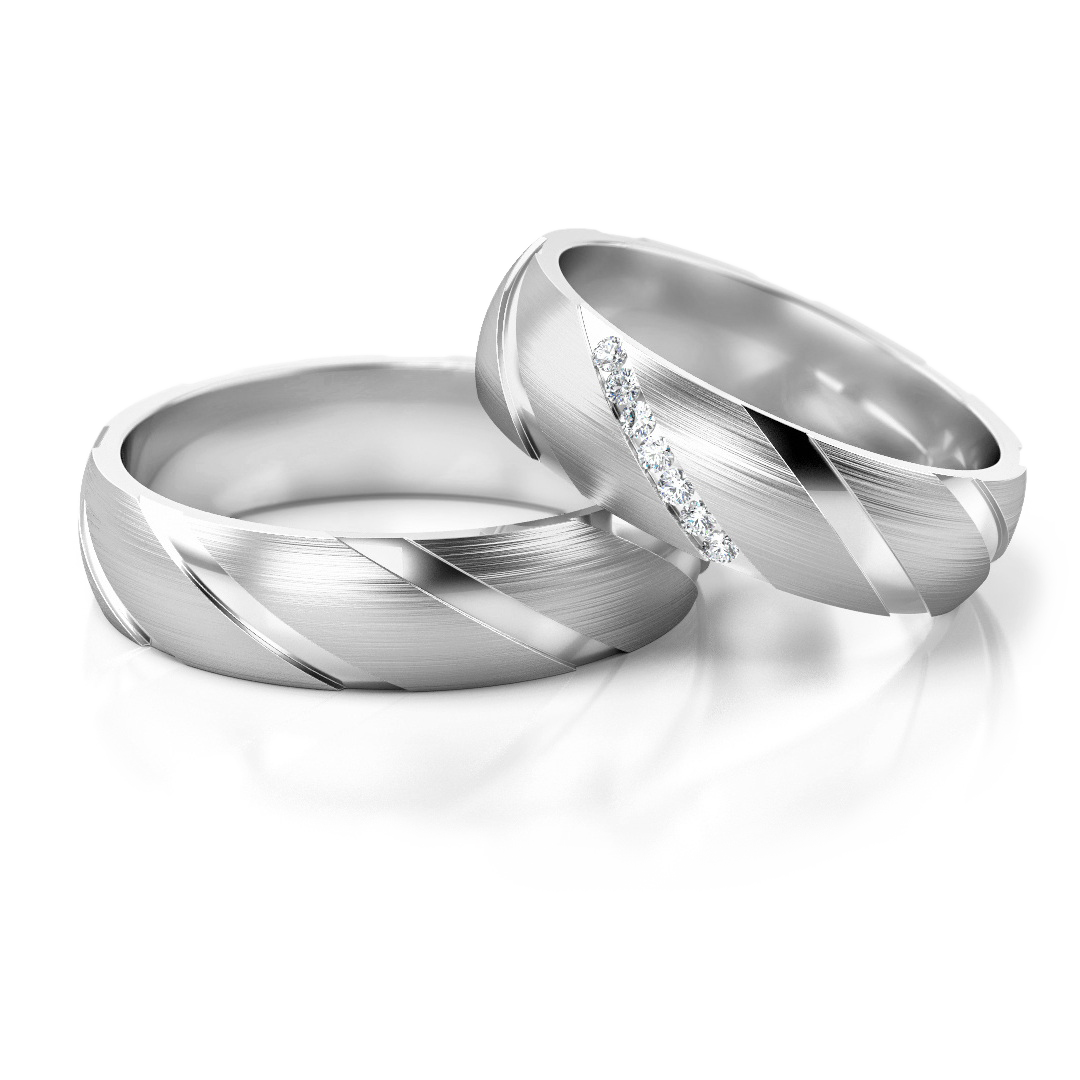 Trouwringen Zilver model 42806 | Stel uw eigen set samen