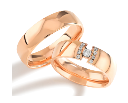 Trouwringen Roségoud model 4017 | Stel uw eigen set samen