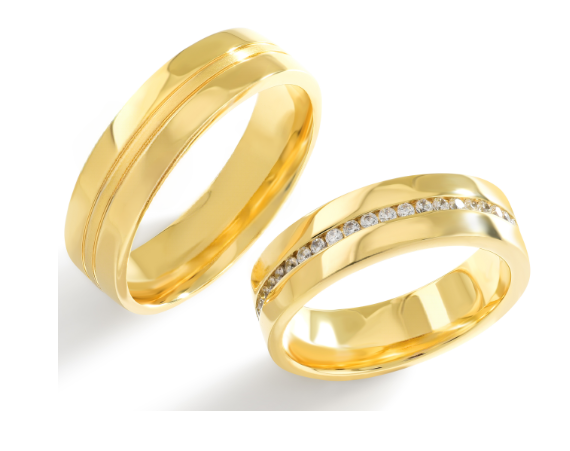 Trouwringen Goud model 4009 | Stel uw eigen set samen