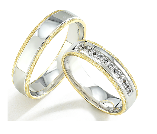 Trouwringen Witgoud model 9005 | Stel uw eigen set samen