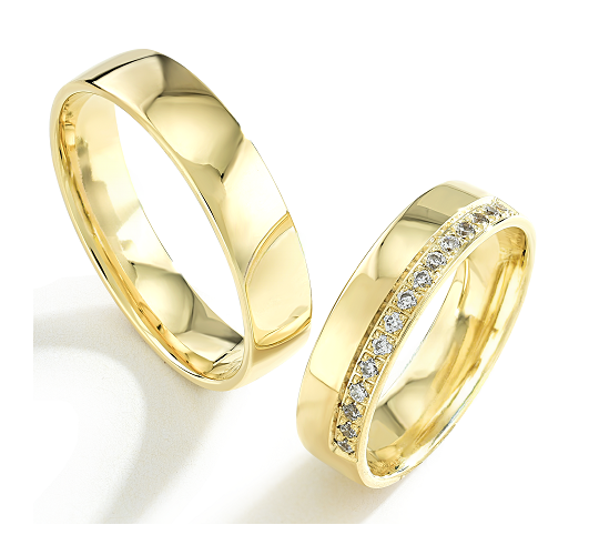 Trouwringen Goud model 9010 | Stel uw eigen set samen