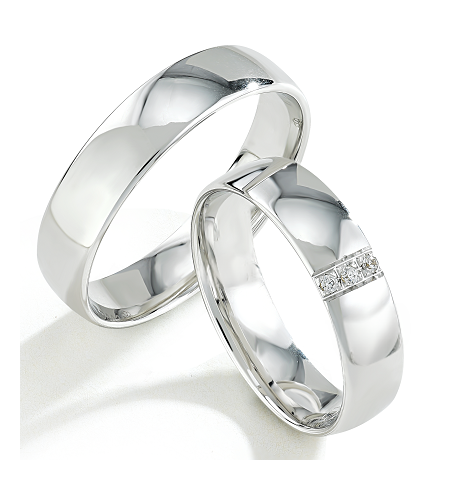 Trouwringen Witgoud model 6002 | Stel uw eigen set samen