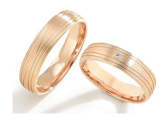 Trouwringen Roségoud model 6017 | Stel uw eigen set samen